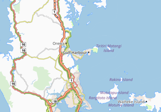 Mapa Whangaparaoa