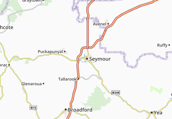 Karte Stadtplan Seymour