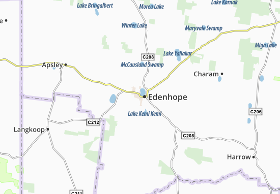 Kaart Plattegrond Edenhope