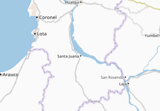 Kaart Plattegrond Santa Juana