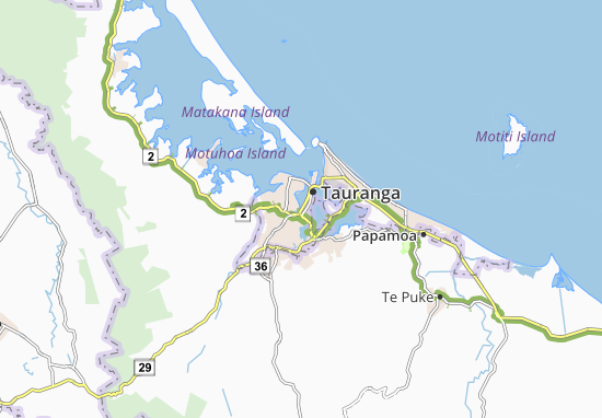 Karte Stadtplan Tauranga