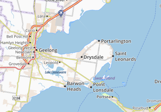 Karte Stadtplan Drysdale