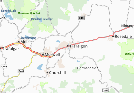 Traralgon Map