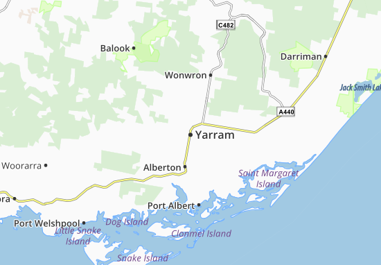 Mapa Yarram