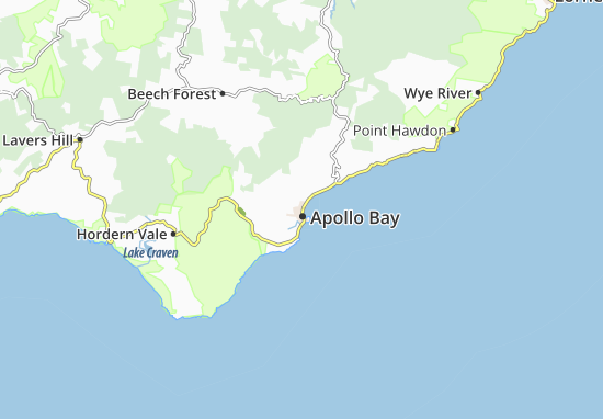 Karte Stadtplan Apollo Bay