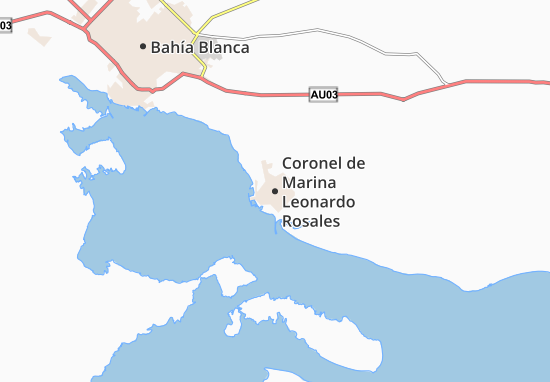 Karte Stadtplan Coronel de Marina Leonardo Rosales