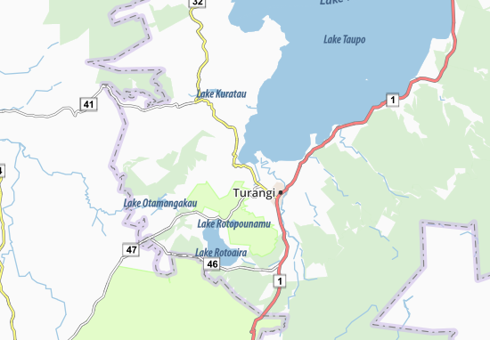 Karte Stadtplan Tokaanu