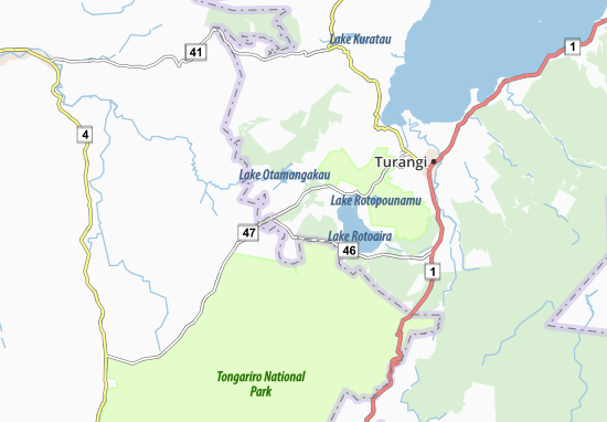 Karte Stadtplan Tongariro