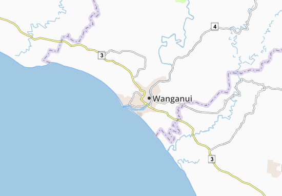 Karte Stadtplan Wanganui