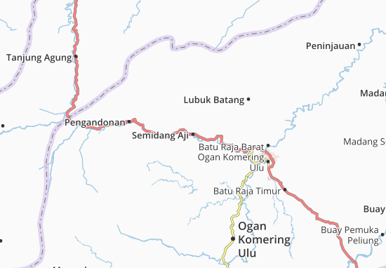 Kaart Plattegrond Semidang Aji