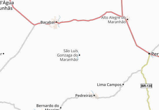 Mapa São Luís Gonzaga do Maranhão