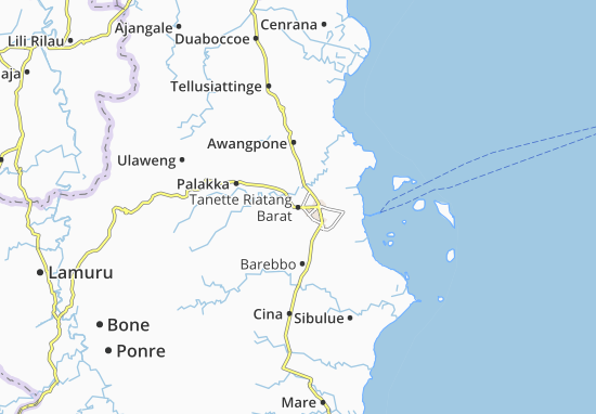 Karte Stadtplan Tanette Riatang Barat