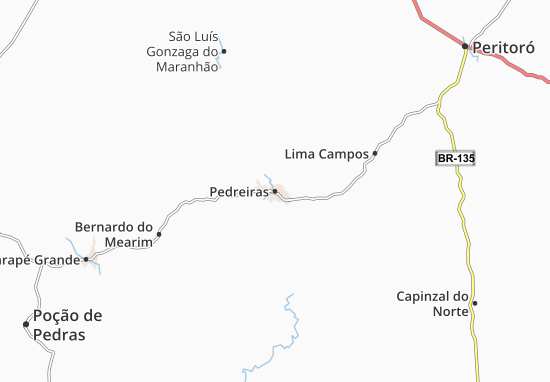 Karte Stadtplan Pedreiras