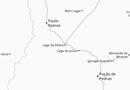 Karte Stadtplan Lago da Pedra