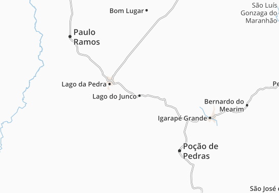 Karte Stadtplan Lago do Junco