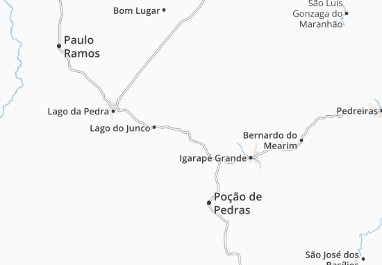 Karte Stadtplan Lago dos Rodrigues