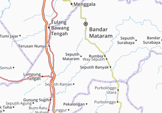 Seputih Mataram Map