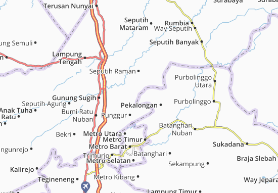 Kaart Plattegrond Kota Gajah