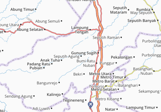 Karte Stadtplan Seputih Agung