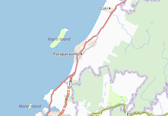 Kaart Plattegrond Paraparaumu