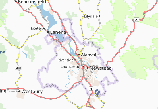 Mapa Alanvale