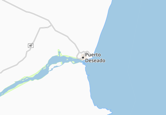Karte Stadtplan Puerto Deseado