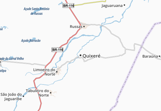 Kaart Plattegrond Quixeré
