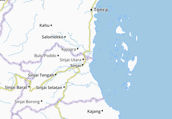 Karte Stadtplan Sinjai