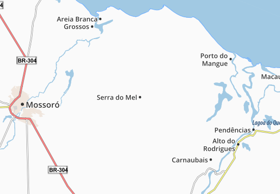 Karte Stadtplan Serra do Mel