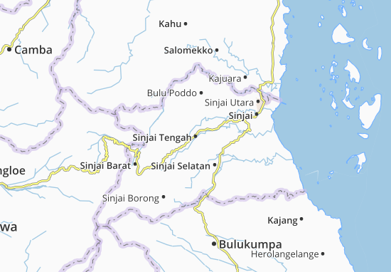Karte Stadtplan Sinjai Tengah