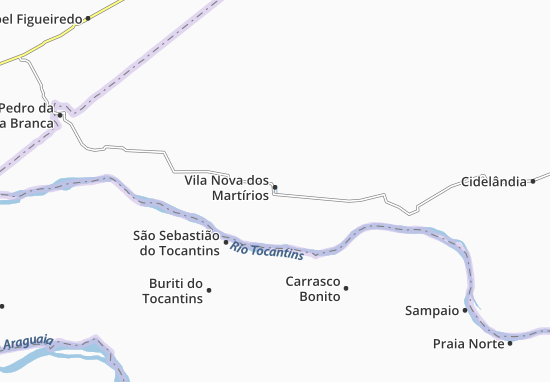 Mapa Vila Nova dos Martírios