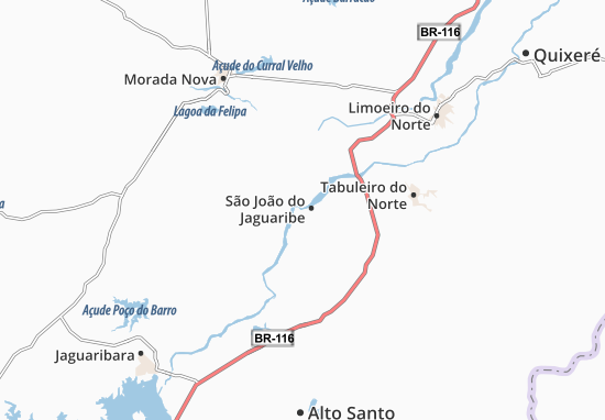 São João do Jaguaribe Map