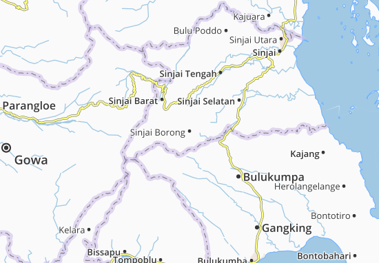 Kaart Plattegrond Sinjai Borong