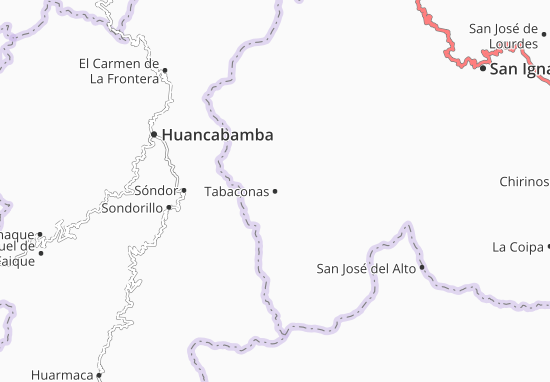 Kaart Plattegrond Tabaconas