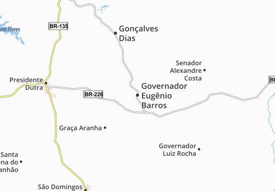 Mapa Governador Eugênio Barros