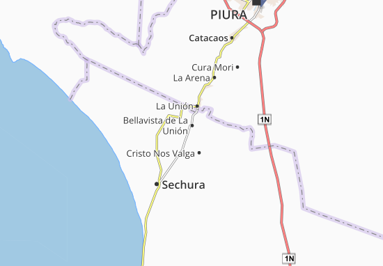 Karte Stadtplan Rinconada Llicuar