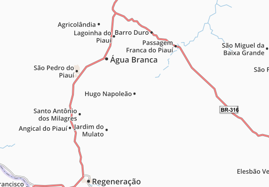 Hugo Napoleão Map