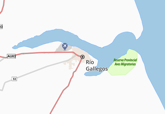 Río Gallegos Map