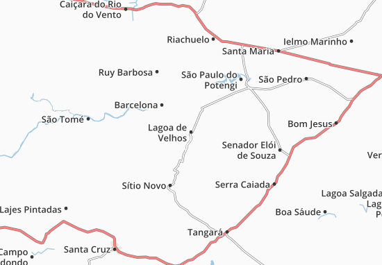 Kaart Plattegrond Lagoa de Velhos