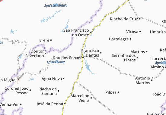 Karte Stadtplan Pau dos Ferros