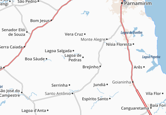 Kaart Plattegrond Lagoa de Pedras