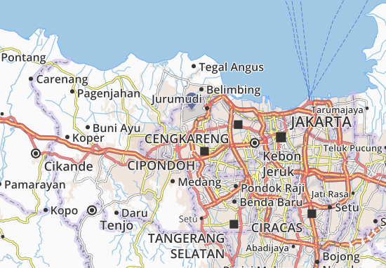 Kaart Plattegrond Tangerang - Kodya