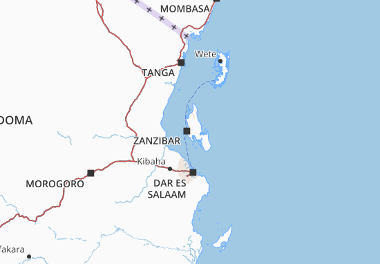 Mapa Zanzibar West