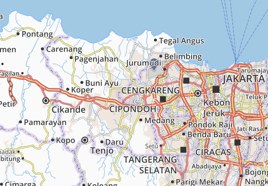 Karte Stadtplan Jati Uwung