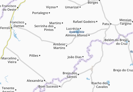 Karte Stadtplan Antônio Martins