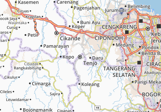 Karte Stadtplan Tenjo