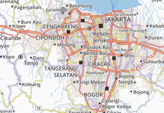 Karte Stadtplan Pamulang