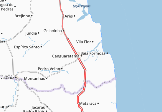 Kaart Plattegrond Canguaretama
