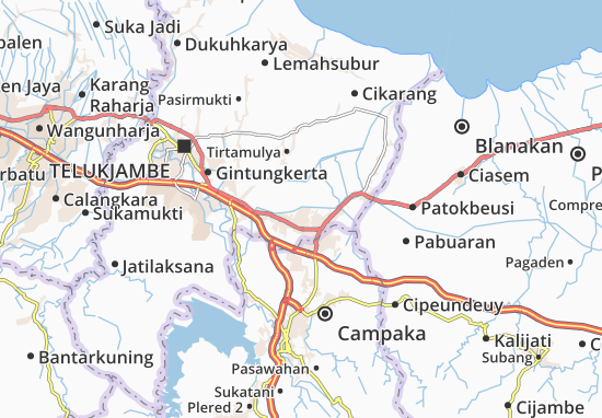 Karte Stadtplan Cikampek
