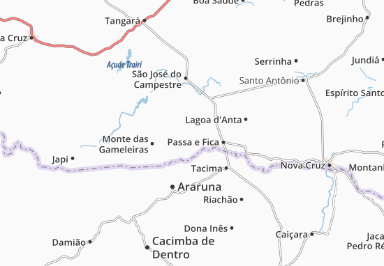 Kaart Plattegrond Serra de São Bento